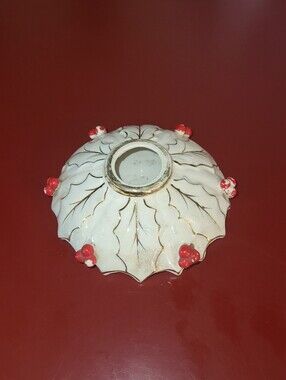 Vintage 1958 Holt Howard Holly Berry Wreath Candlestick Holder Japan